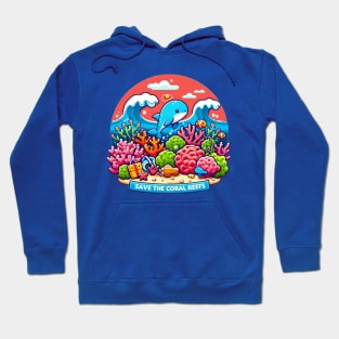 Save The Coral Reefs [Cute Whale] Hoodie